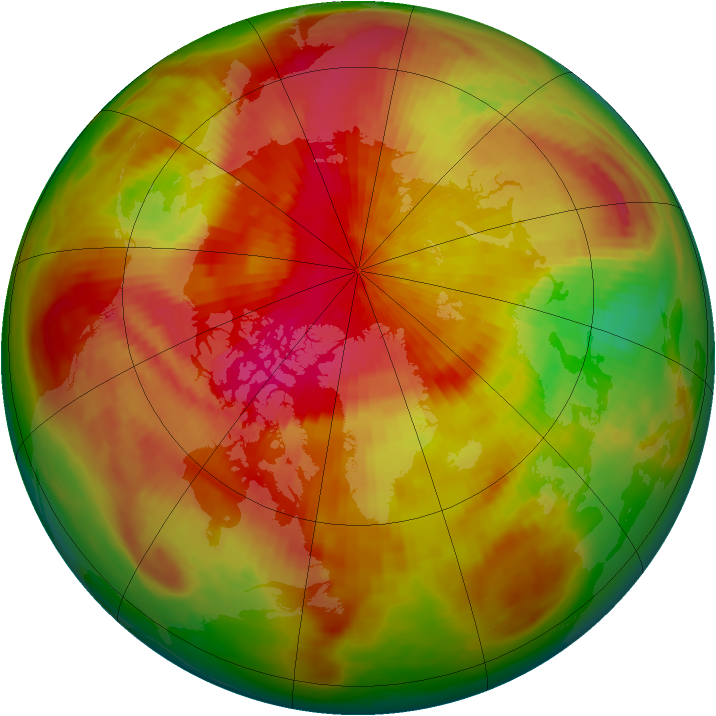 Arctic ozone map for 03 April 1982
